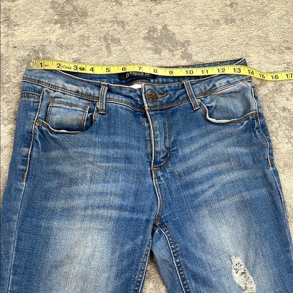 April Jeans Juniors Distressed Skinny Mid Rise Sz 3 - Picture 5 of 11